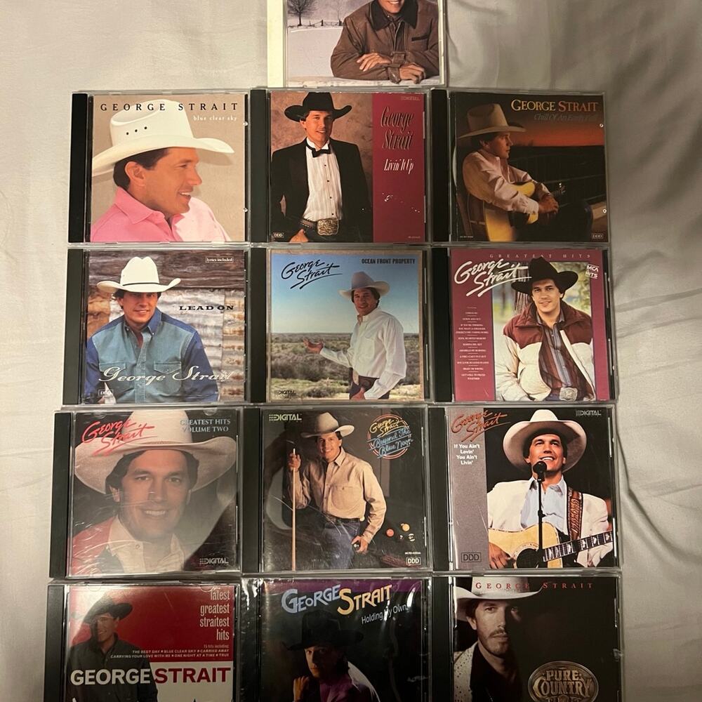 GEORGE STRAIT Lot of 13 CDs ~Chill of an early fall, Lead On, Ocean Front Prop